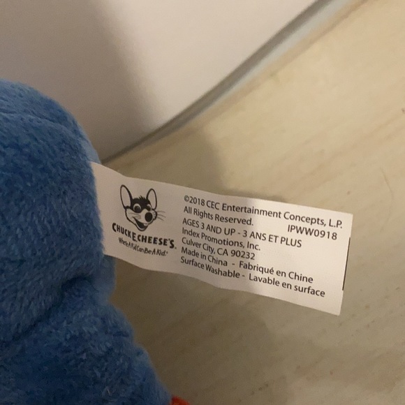 Chuck E. Cheese Stuffed Animal Toy - Picture 6 of 7